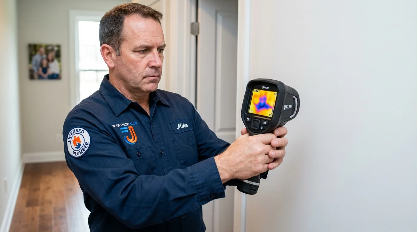 Thermal imaging leak detection by Johns Plumbing LLC in Folsom